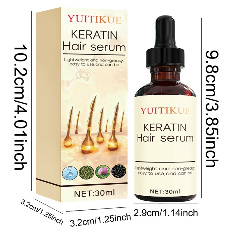 YUITIKUE Keratin Hair Serum 30ml - My Charm Corner
