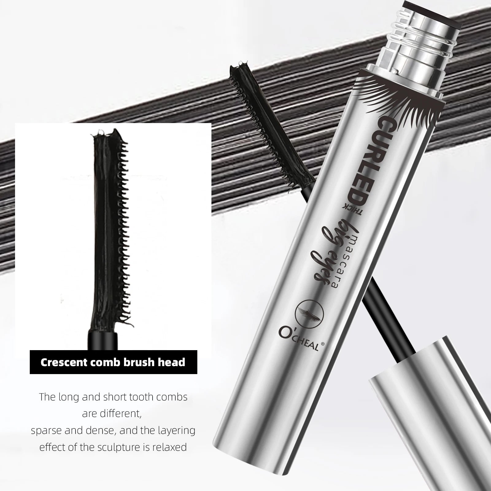 O‘cheal Mascara Black Lash Eyelash Brush 3D Silk - My Charm Corner