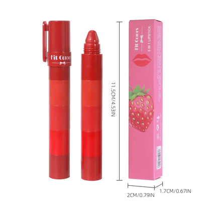 5-in-1 Fruit Velvet Matte Lipstick Set - My Charm Corner