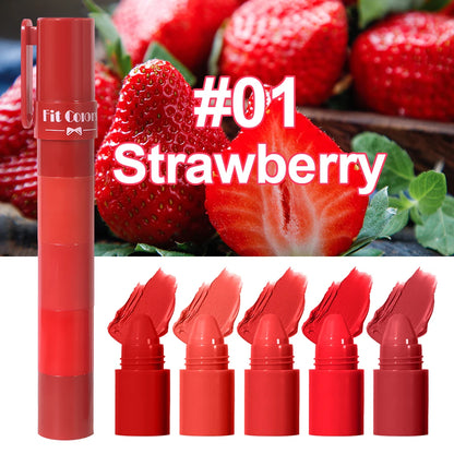 5-in-1 Fruit Velvet Matte Lipstick Set - My Charm Corner