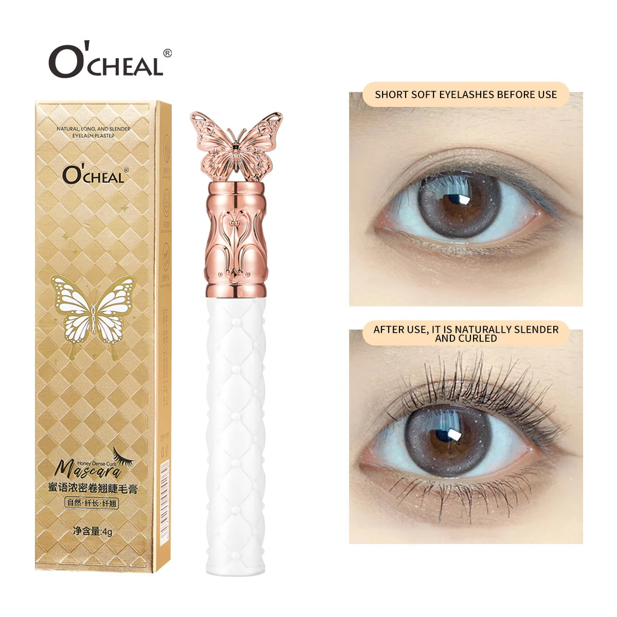 O‘cheal Mascara Black Lash Eyelash Brush 3D Silk - My Charm Corner