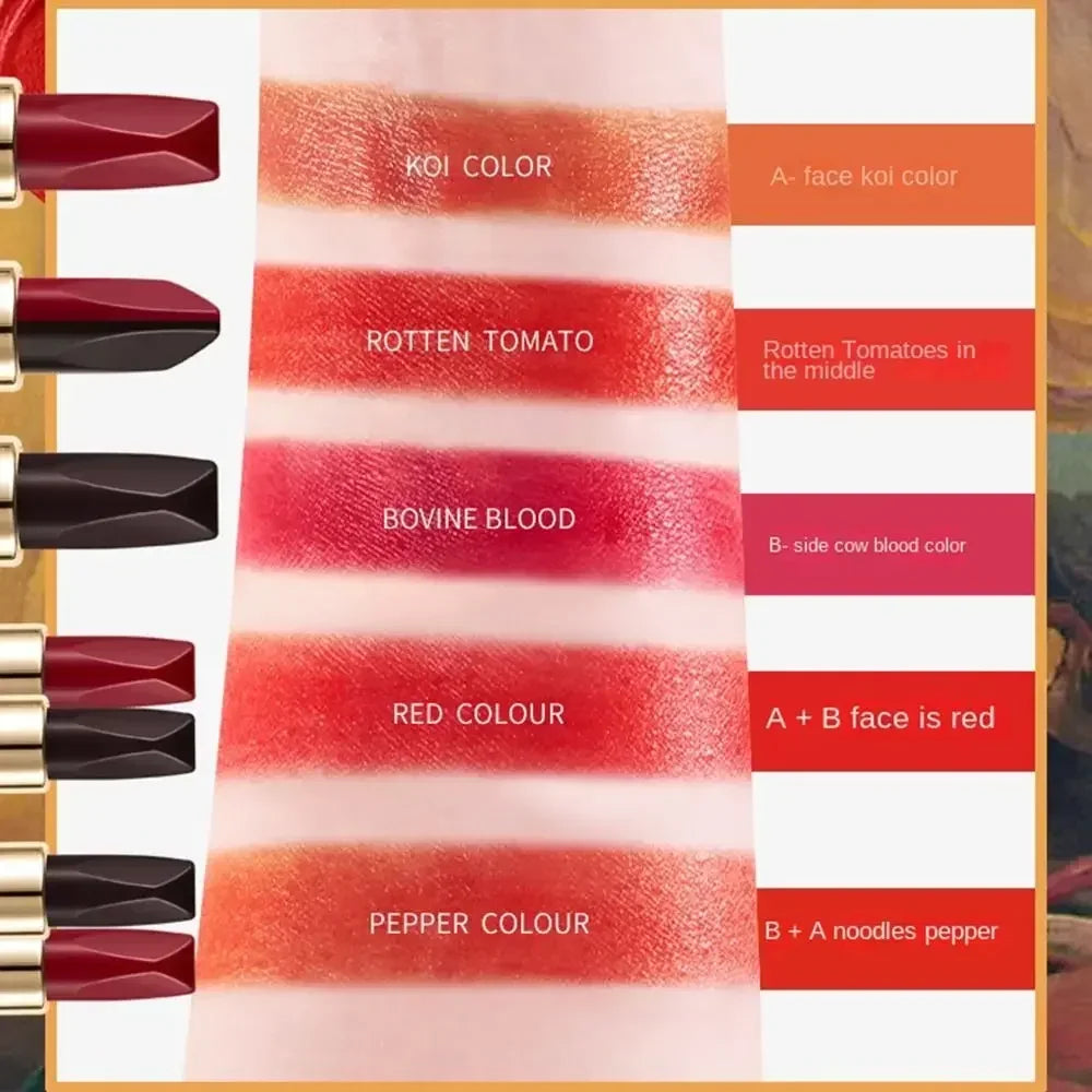 5 In 1 Velvet Mist Lipstick Long-lasting Moisturize - My Charm Corner