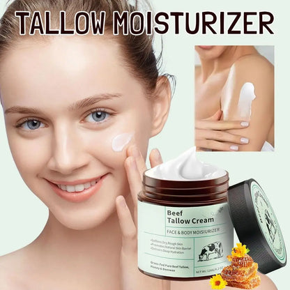 Beef Tallow Honey Moisturizer Cream Brightening Rejuvenation Nourishing - My Charm Corner