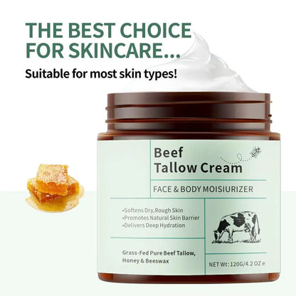 Beef Tallow Honey Moisturizer Cream Brightening Rejuvenation Nourishing - My Charm Corner