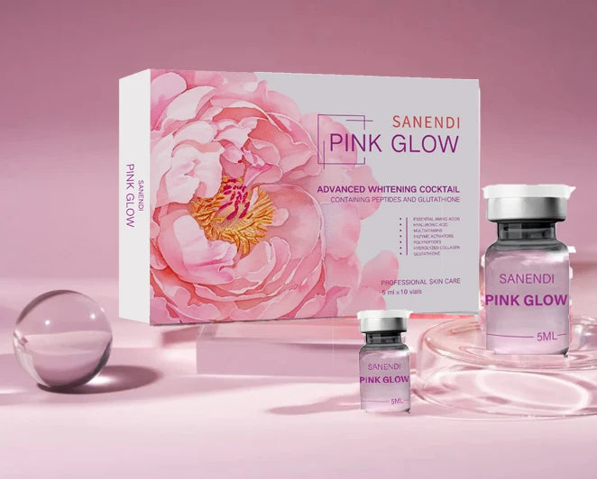 Advanced Pink Glow Korean Serum Peptide PDRN Hyaluronic Acid Infused Dr.Pen Peptide Hydrating Firming Brighten 5ML*10Vial - My Charm Corner