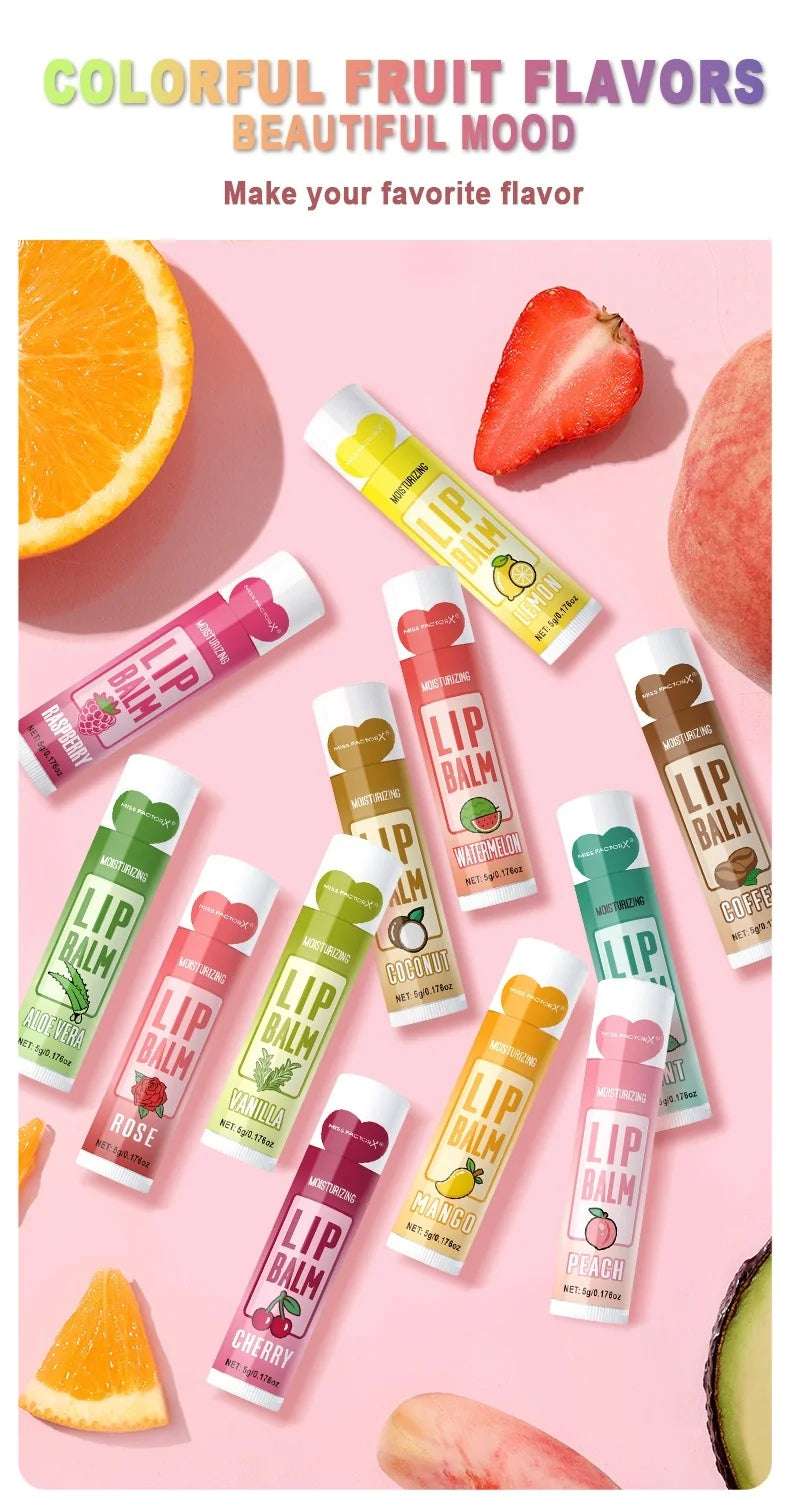 12 PCS/gift lip balm set 5g Deep Moisturizing - My Charm Corner