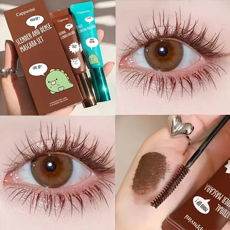 Slimming and Volume Mascara Set - Brown and Black Mascara Set - My Charm Corner