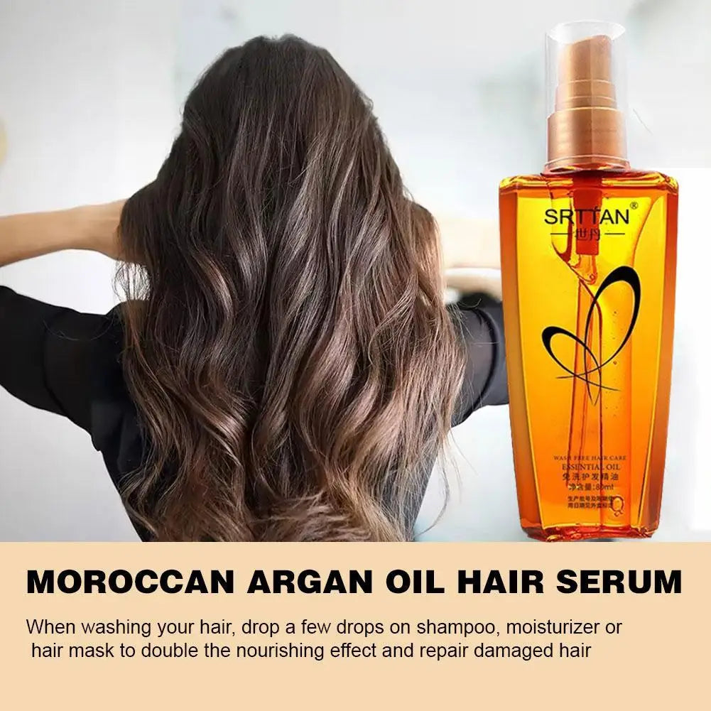 Moroccan Argan Oil Hair Serum Lightweight Hair Oil Mist For Split Ends - My Charm Corner
