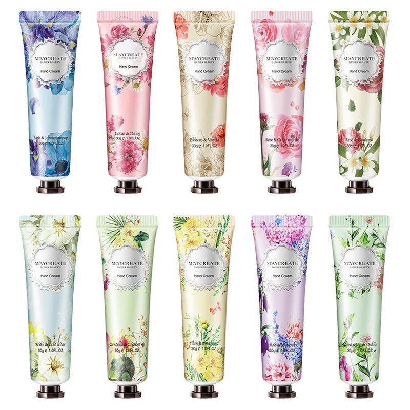 10pcs Fruity Flowery Hand Cream Moisturizing - My Charm Corner
