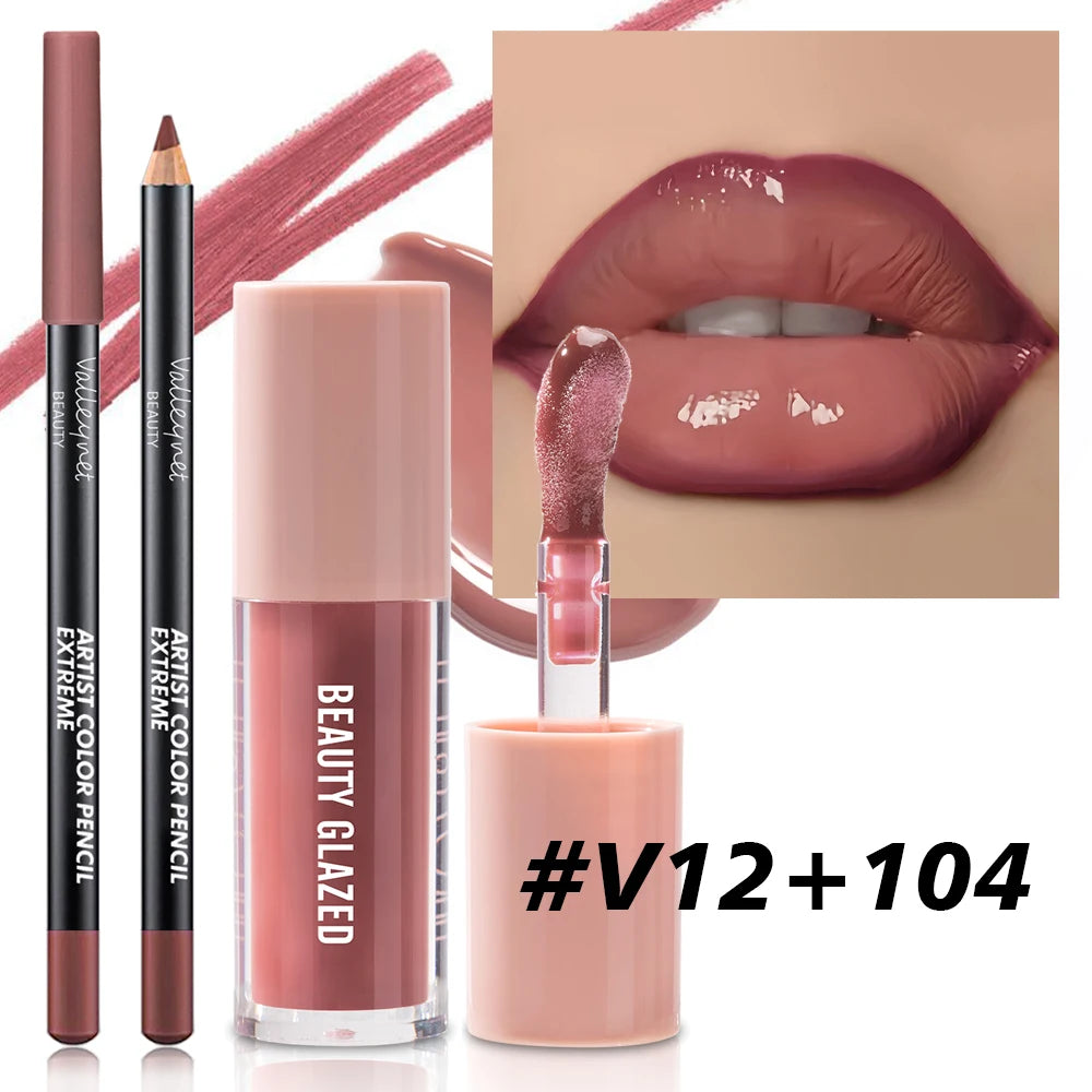 2pcs/Set Velvet Texture Lip Makeup - My Charm Corner
