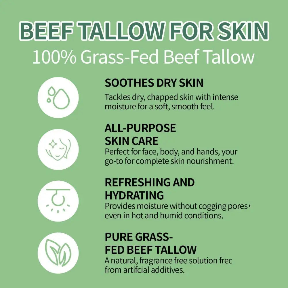 Beef Tallow Honey Moisturizer Cream Brightening Rejuvenation Nourishing - My Charm Corner