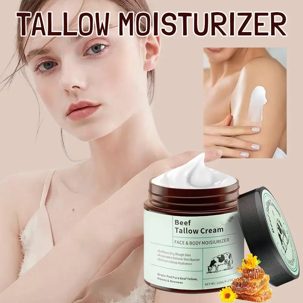 Beef Tallow Honey Moisturizer Cream Brightening Rejuvenation Nourishing - My Charm Corner