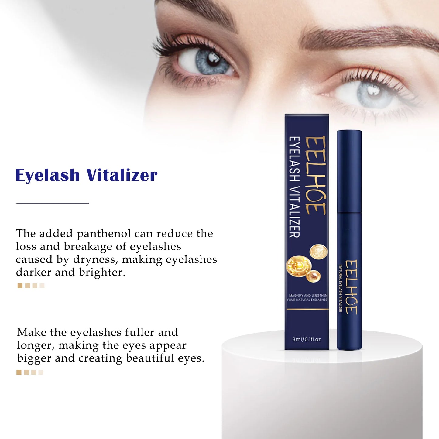Volumizing Mascara Nourishing Natural Long Slender Black Curled Lashes - My Charm Corner