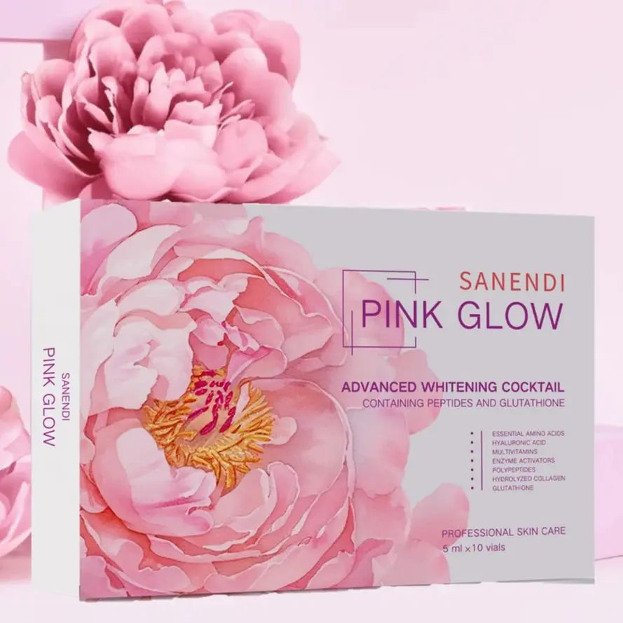 Advanced Pink Glow Korean Serum Peptide PDRN Hyaluronic Acid Infused Dr.Pen Peptide Hydrating Firming Brighten 5ML*10Vial - My Charm Corner