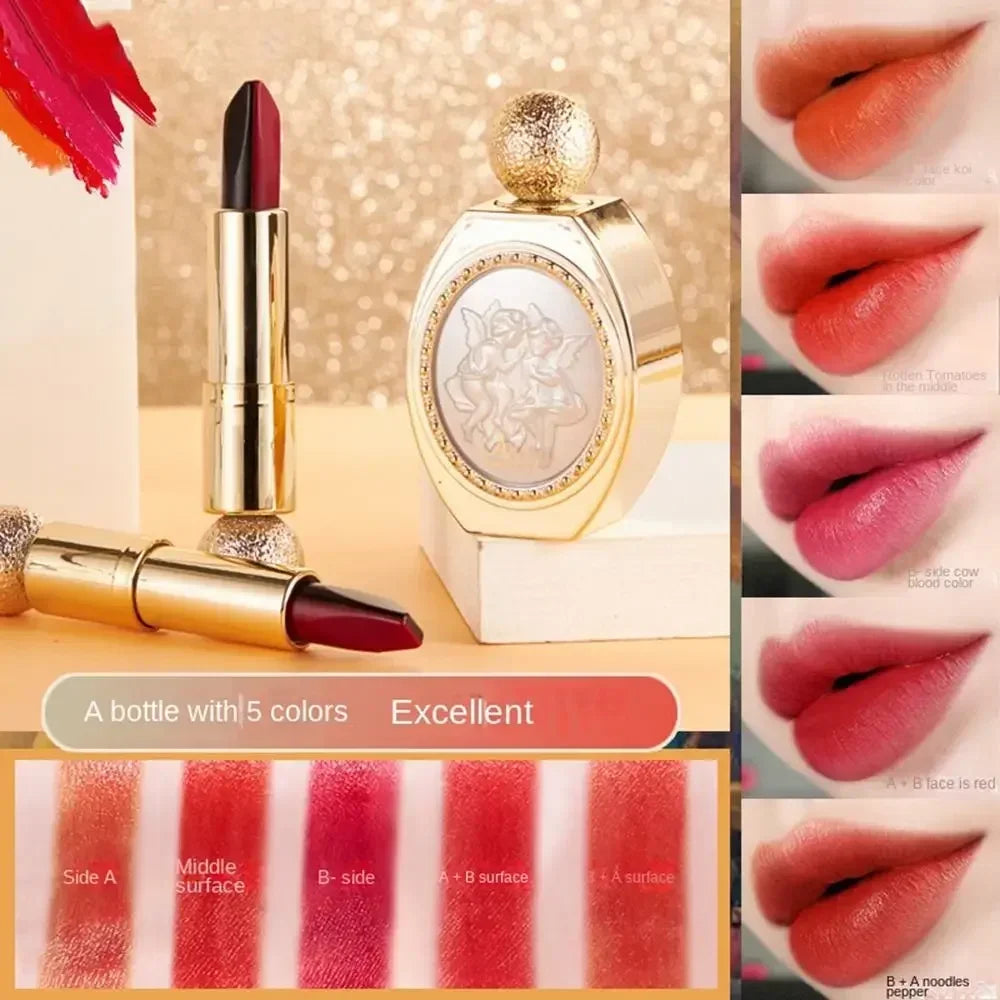 5 In 1 Velvet Mist Lipstick Long-lasting Moisturize - My Charm Corner