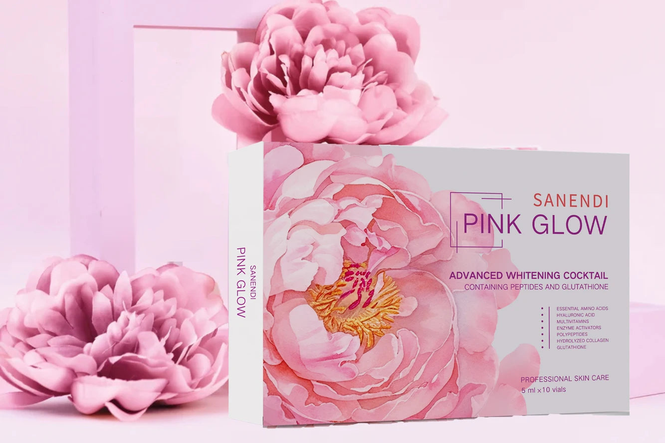 Advanced Pink Glow Korean Serum Peptide PDRN Hyaluronic Acid Infused Dr.Pen Peptide Hydrating Firming Brighten 5ML*10Vial - My Charm Corner