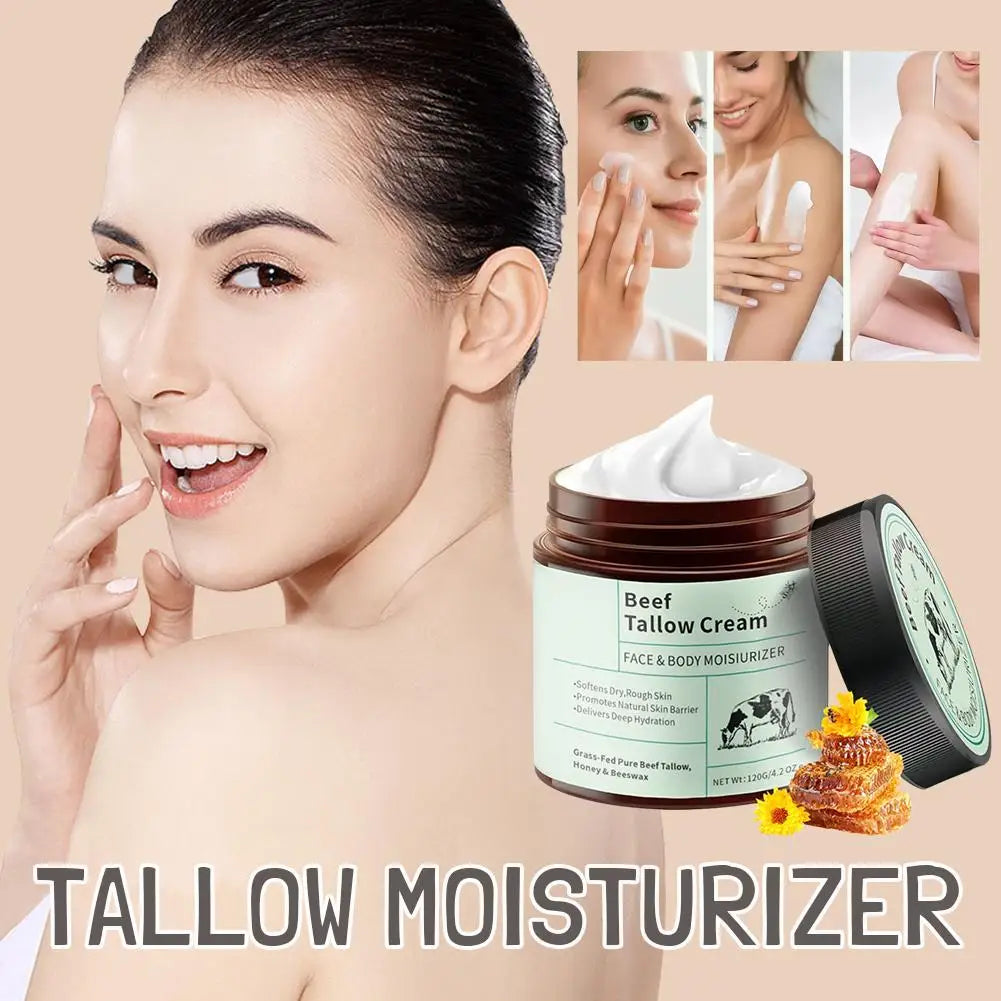 Beef Tallow Honey Moisturizer Cream Brightening Rejuvenation Nourishing - My Charm Corner