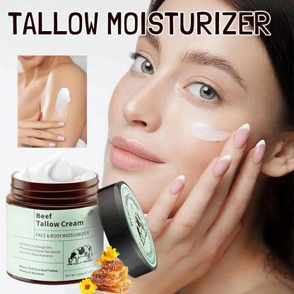 Beef Tallow Honey Moisturizer Cream Brightening Rejuvenation Nourishing - My Charm Corner
