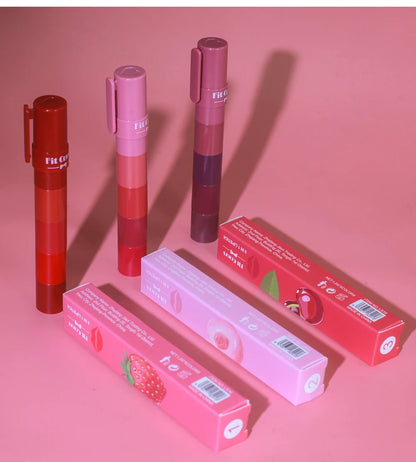 5-in-1 Fruit Velvet Matte Lipstick Set - My Charm Corner