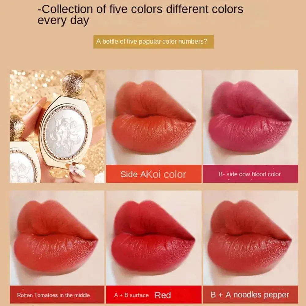 5 In 1 Velvet Mist Lipstick Long-lasting Moisturize - My Charm Corner