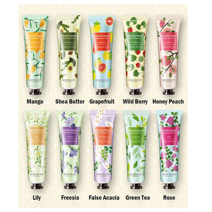 10pcs Fruity Flowery Hand Cream Moisturizing - My Charm Corner