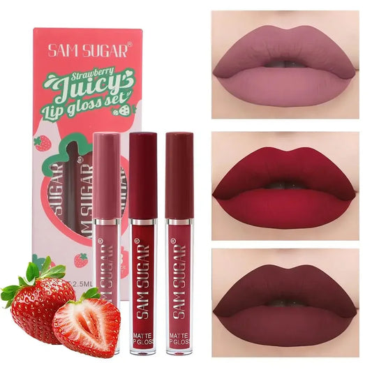 Velvet Matte Lip Gloss Liquid Lipstick Moisturizing Long Lasting Non Stick Cup - My Charm Corner