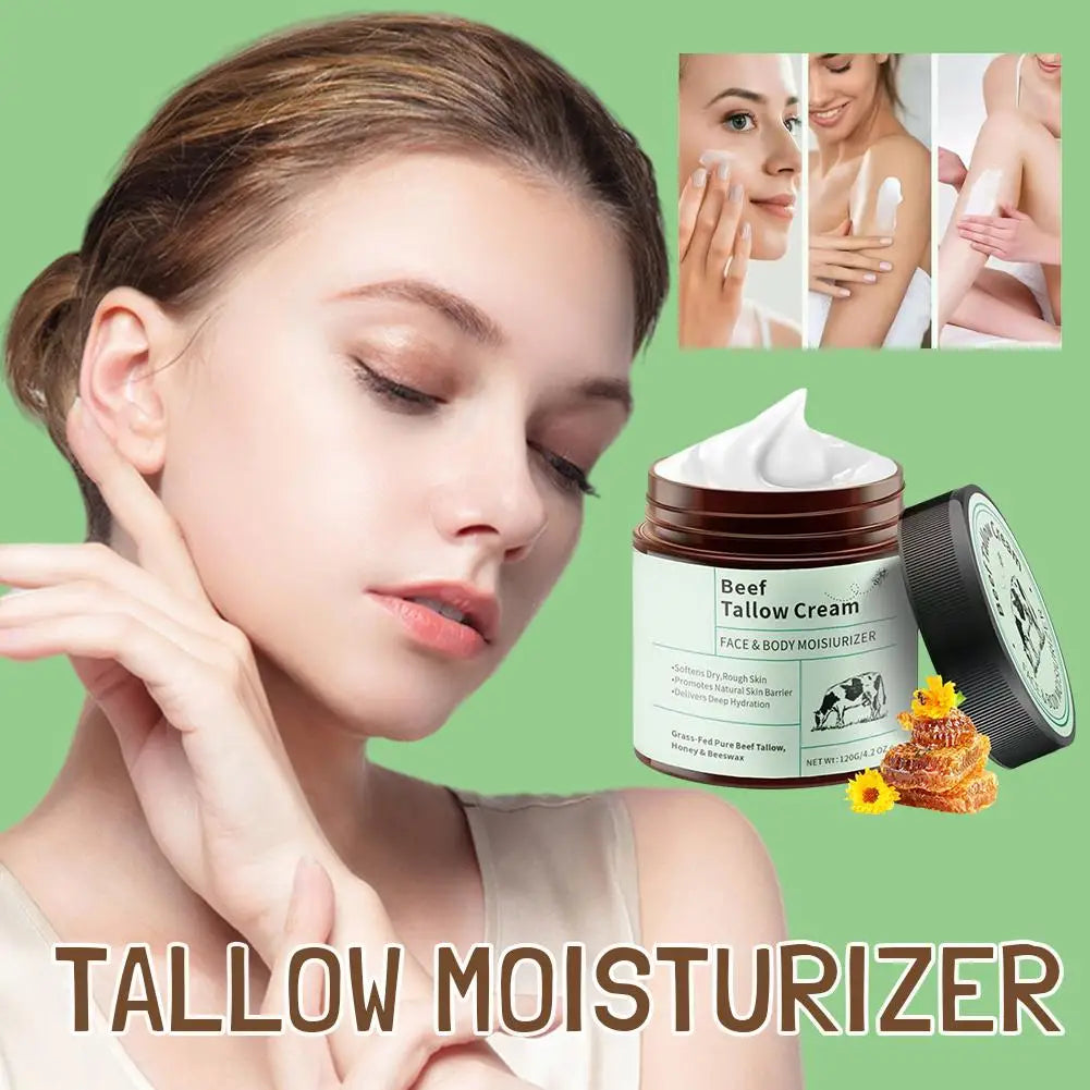 Beef Tallow Honey Moisturizer Cream Brightening Rejuvenation Nourishing - My Charm Corner