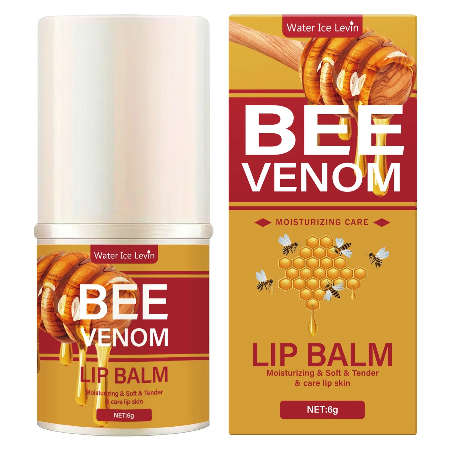 Bee Venom Lip Balm, Hydrating, Translucent and Glossy - My Charm Corner