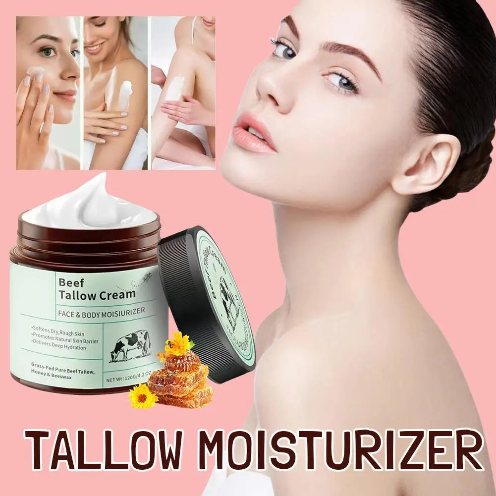 Beef Tallow Honey Moisturizer Cream Brightening Rejuvenation Nourishing - My Charm Corner
