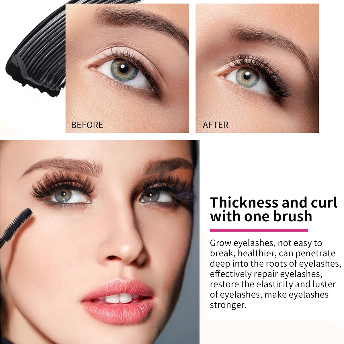 Eyelashes Lengthening 4D Mascara - Lengthening, Thickening, Waterproof - My Charm Corner