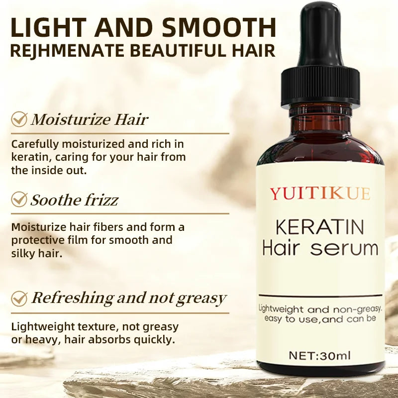 YUITIKUE Keratin Hair Serum 30ml - My Charm Corner